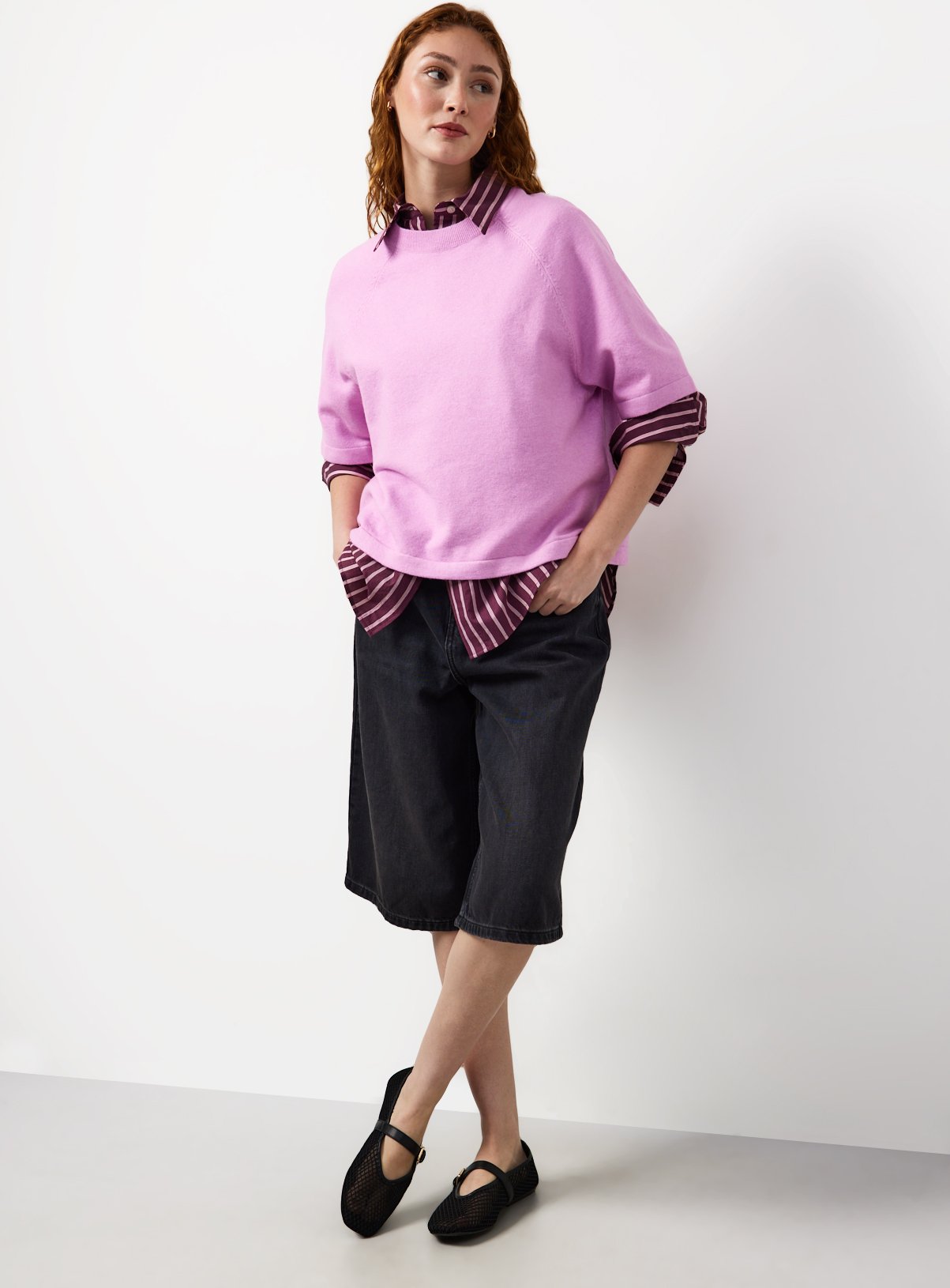 Bright Pink Knitted T-Shirt 10 - Image 3 thumbnail